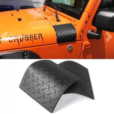 2x Kryt Kapoty Boční Kryt Podběhu Dekorace pro Jeep Wrangler 2007-17 JK Černý