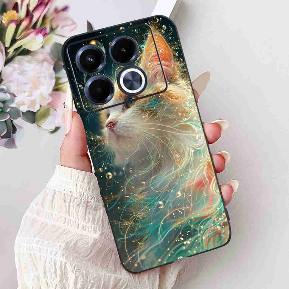 Θήκη Προστασίας Κινητού Για Infinix Note 40 5G Χαριτωμένη Θήκη Γάτα X6852 Σιλικόνη Μαλακό Κάλυμμα Για Infinix Note 40 Note40 5G Fundas Capa