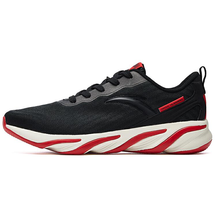 New Anta Running Collection Low Top Running Shoes Men's Black Red 112025515-1