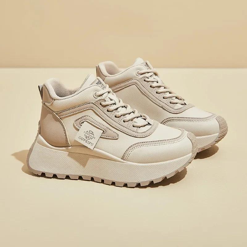 

new Casual Vulcanized Sneakers Fashion White Shoe for Woman Summer Breathable shoes Women Platform designer shoes 35 хаки