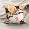 Thoma Cute Genshin Impact Cushion Cover Silky Short Plush Invisible Zipper Dustproof Sofa Pillow Case For Home Decor