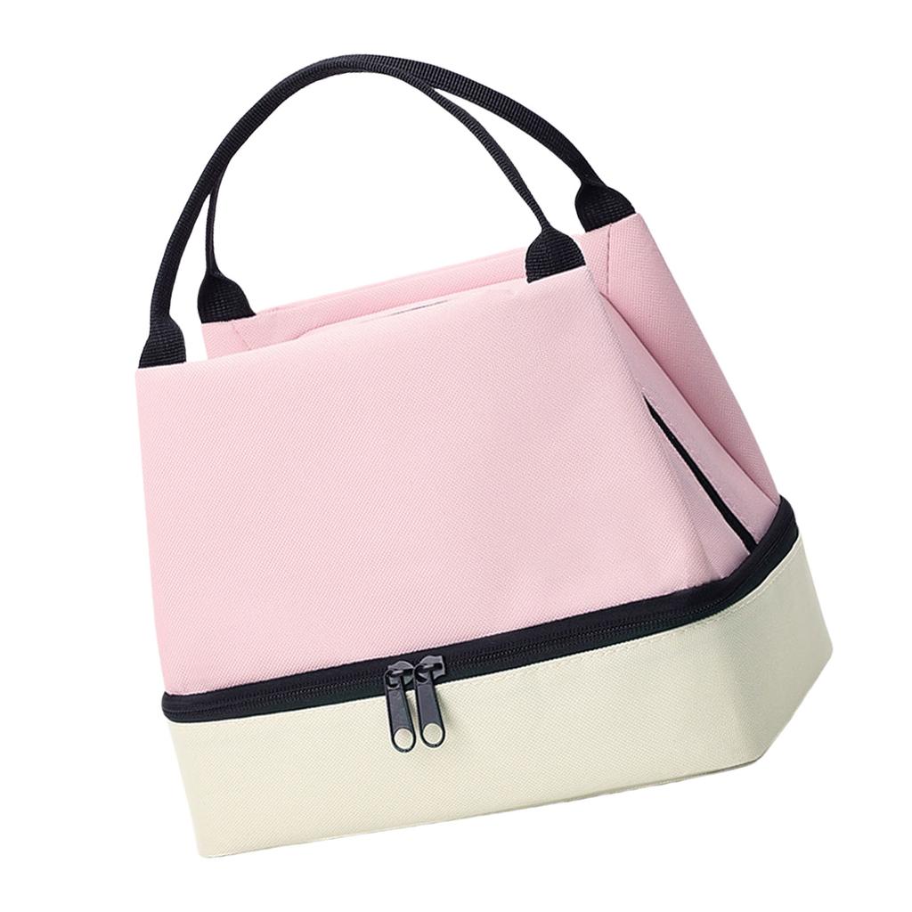 Fashionable Double Layer Lunch Storage Bag for Hot and Cold Meals Sturdy Oxford Materials for Work and Outdoor Use
