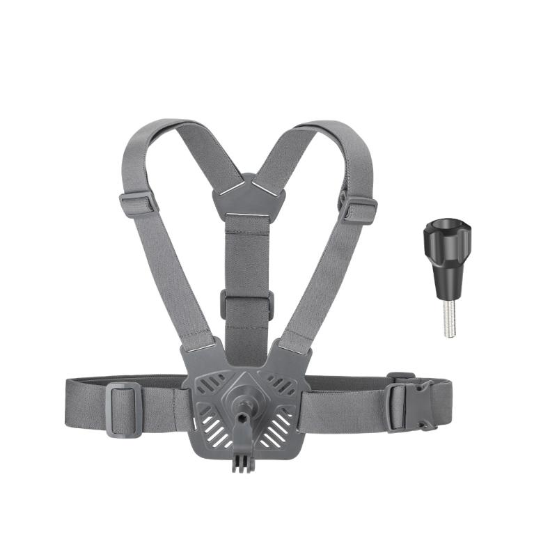 

Adjustable Chest Mount Harness Chest Strap Bracket for Pocket 1 2 3/360 Go 3 Action Cameras with Long Screw