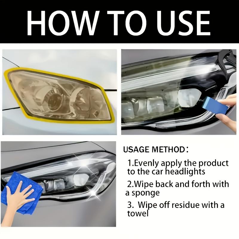 Car Headlight Repair Fluid, Anti-Oxidation/Polishing Agent, Removes Scratches, Brightens Headlights, and Nourishes the Headlights