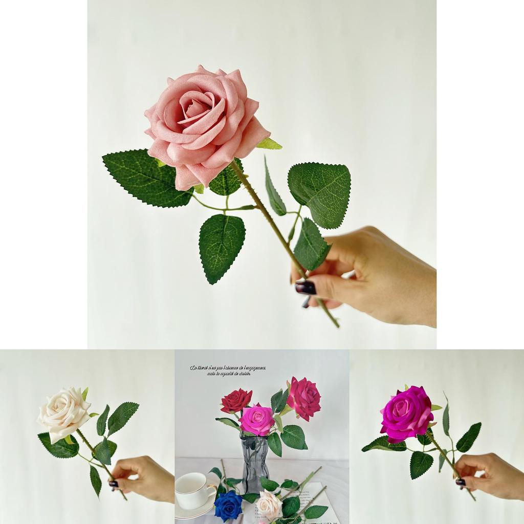 Classic Romantic Rose Handcraft Artificial Flowers For Wedding Party And Home Decoration