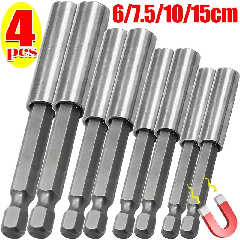 60/75/100/150mm Magnetic Screwdriver Extension Connecting Rod Hexagonal Handle Carbon Steel Screwdriver Joint Holder Power Tools