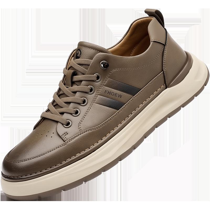 Xijue Bull 2025 Autumn/Winter Men's Casual Leather Shoes - Soft Sole and Upper