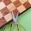 Gold Stainless Steel Dragon and Phoenix Ribbon Cutting Scissors with Zinc Alloy Handle - Tailor Wedding Gift