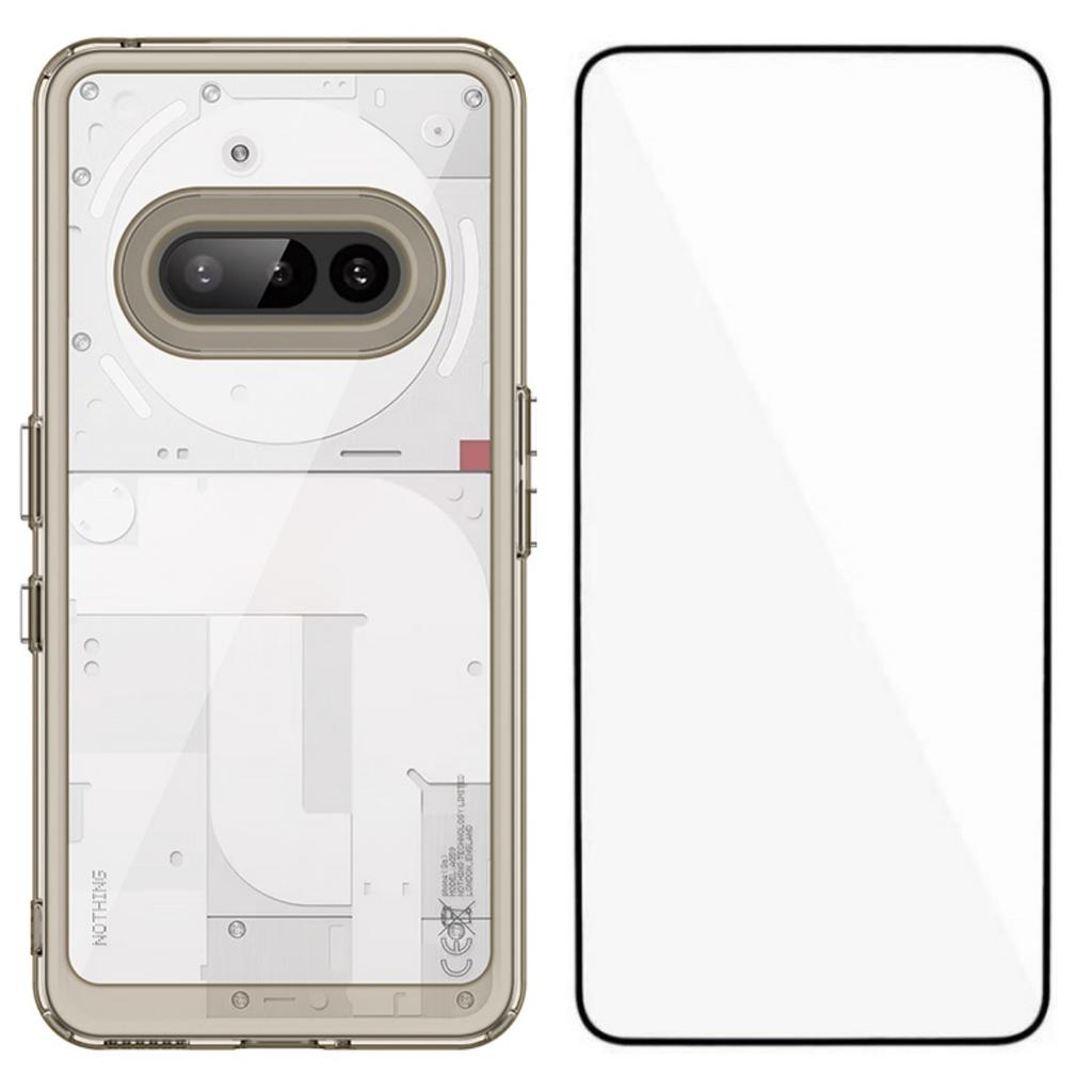 Telefon za nic (3a) Pouzdro na telefon WANLONFENG řady XC TPU Akrylový kryt s tvrzeným sklem (Velký otvor pro objektiv)