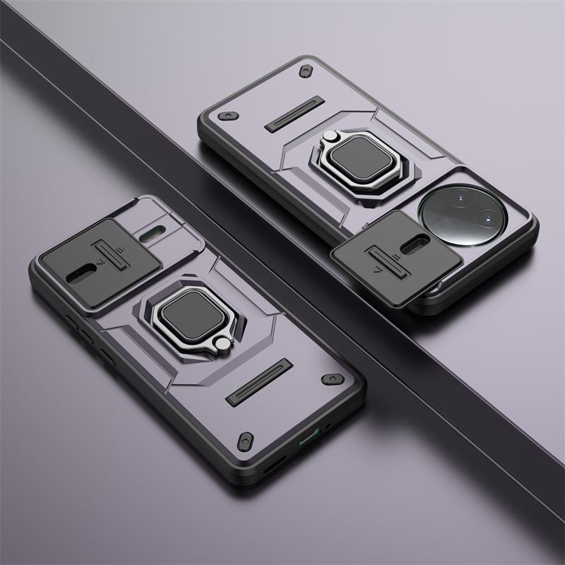 

Чехол-держатель для телефона Xiaomi Redmi K80 5G, чехол для Xiaomi Poco F7 Pro 5G, чехол с раздвижным окном, задняя крышка For Poco F7 Pro фиолетовый