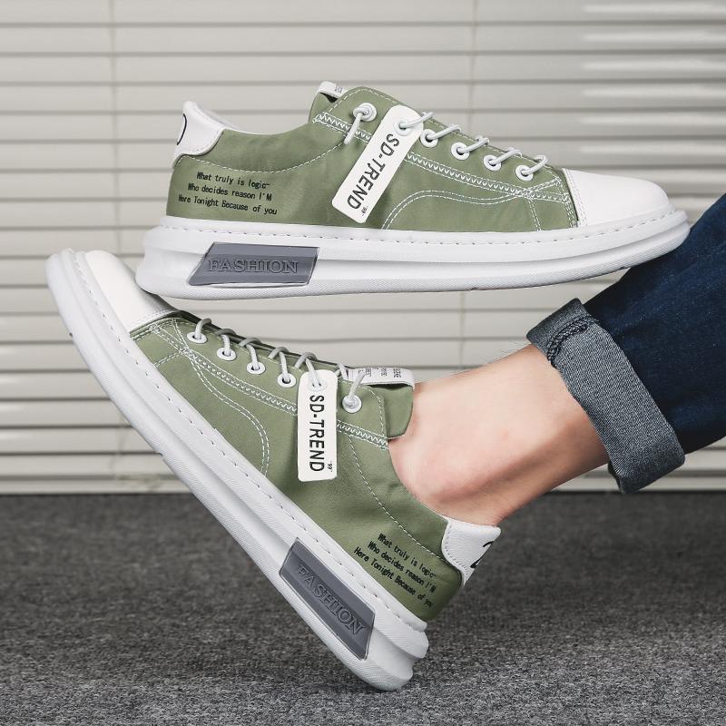 Canvas shoes summer men's soft-sole casual shoes flat shoes breathable Korean youth sports shoes fashion outdoor walking shoes