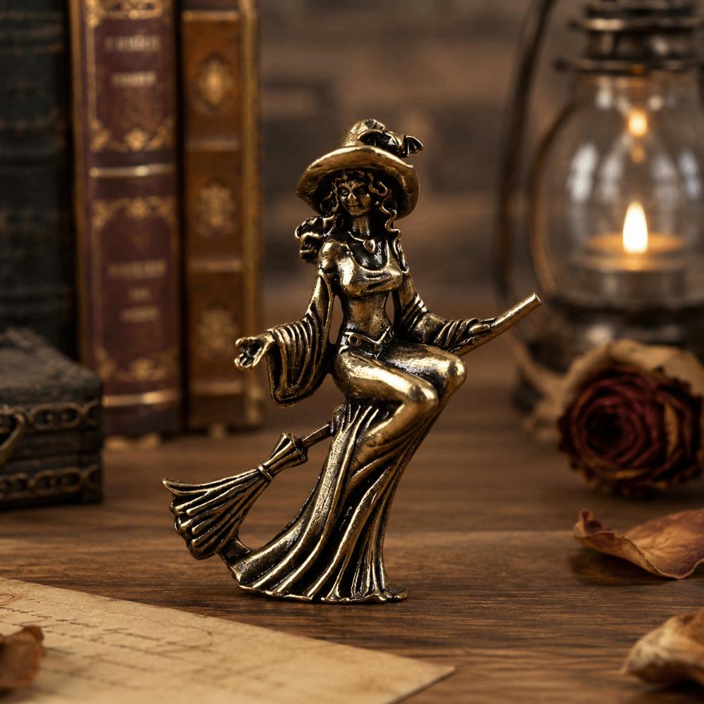 Halloween Wizard Figurine Vintage Desk Ornaments Retro Magician Statue  Gift