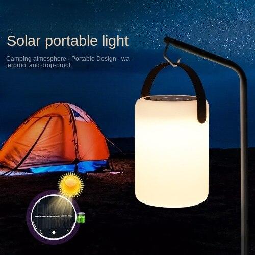 New LED solar desk light, portable light, induction charging night light, garden yard light, outdoor atmosphere camping light