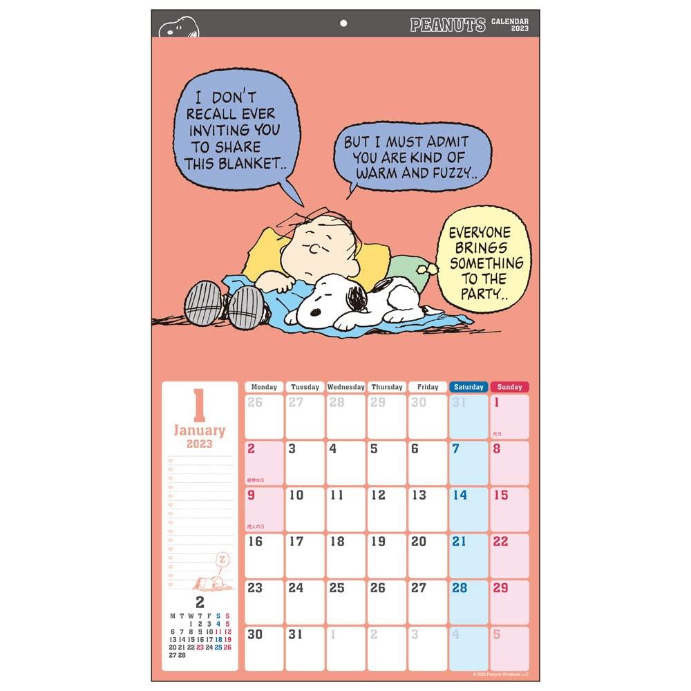 Sunstar Stationery 2023 Snoopy Wall 61 X 35 Calendar, Cm, CL-069