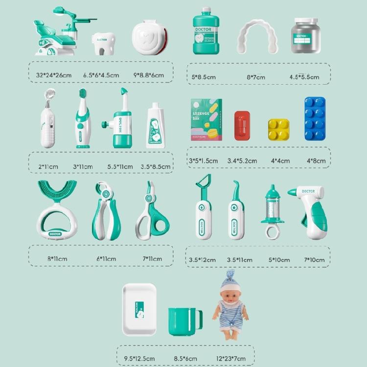 Children Pretend Play Doctor Dentist Kits with Realistic Doctor Tools and Accessories for Preschool Kids Fun Learning