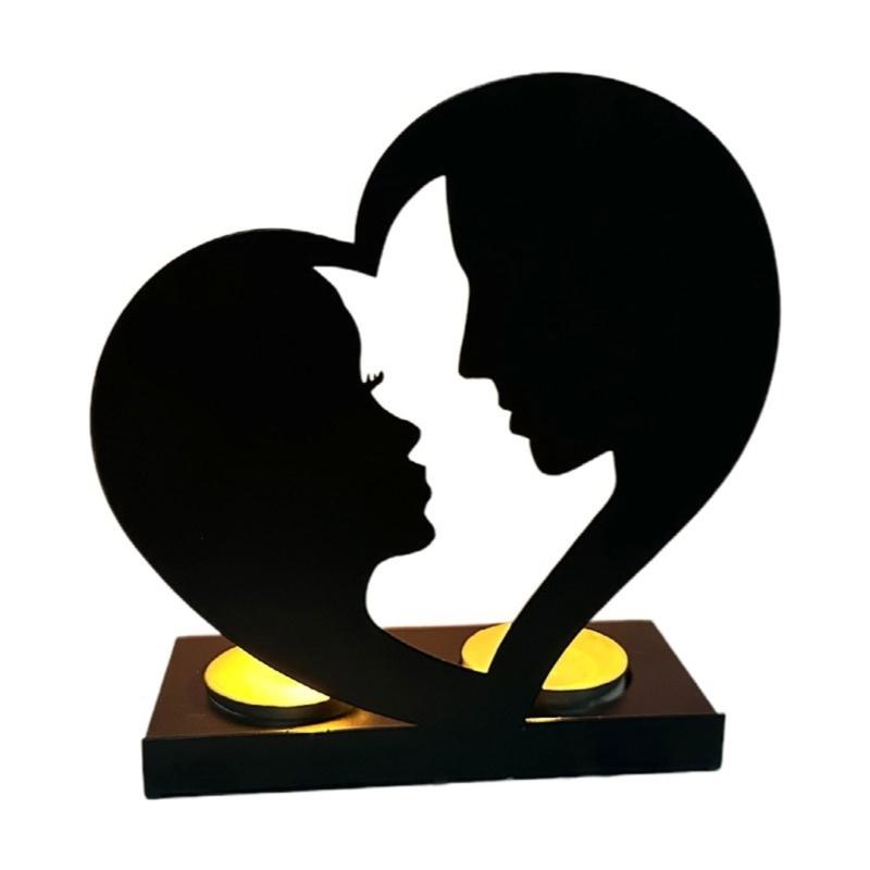 Love Heart  Holder Wedding Candlestick for Table Centerpieces Home Holiday 55KF