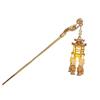 Children's Glowing Tassel Lantern Hairpin - Ancient Style Hair Bun Accessory for New Year's Hanfu Headdress.