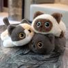 Soft Simulation Cat Plush Toy Cute Cartoon Cat Plush Keychain  Birthday Gift