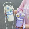 316 Stainless Steel Sports Thermos with Strap & Double Straw for Girls