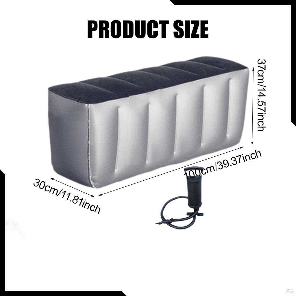 Air Mattress for Cars, Portable Pillow, Inflatable Backseat Bed, Space Flock Comfort, Ideal Car