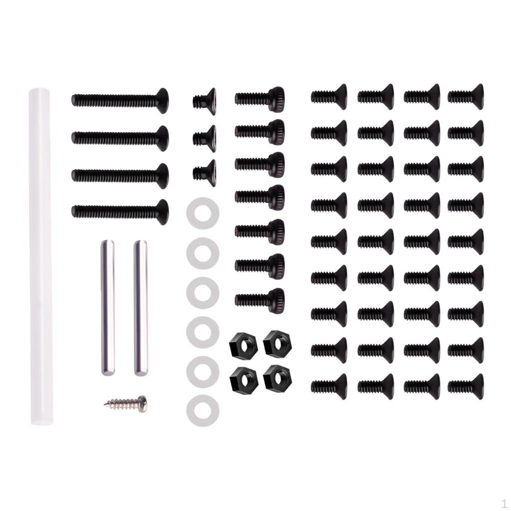 1: 28 RC Car Hardware Set, W/ PTFE Tube, DIY Enthusiasts Components for Chassis Assembly Screw Kit