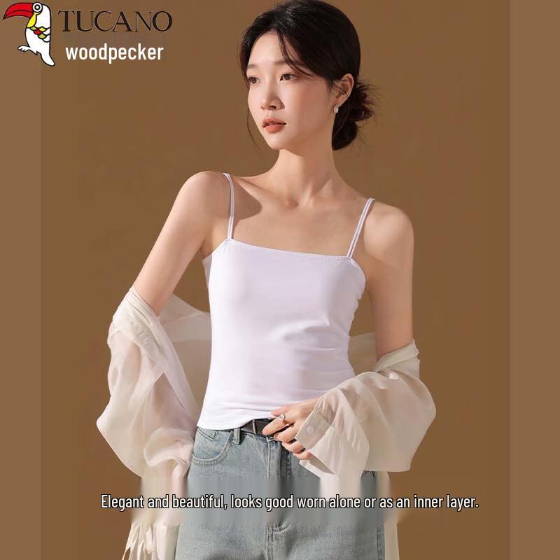 

Woodpecker Women s Built-in Bra Camisole Tank Top XL
