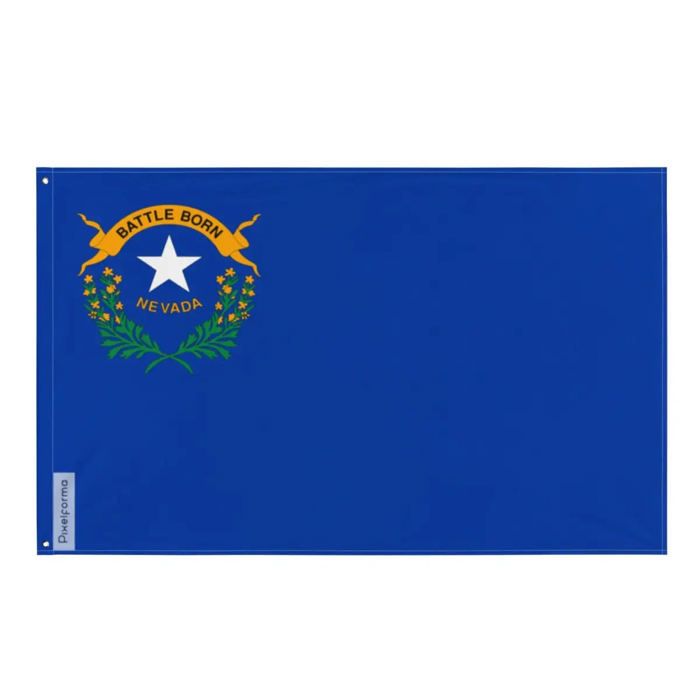 Drapeau - Nevada - 90 X 150 Cm - Polyester - Impression Recto/verso - Œillets En Fer