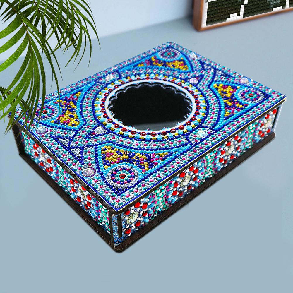 DIY Diamond Painting Jewelry Storage Box Wooden Earrings Necklace Storage Case Special Shaped Mosaic Embroidery Cross Stitch Kit