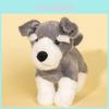 Plush Schnauzer Dog Toy With Soft Short Pile For Kids And Collectors