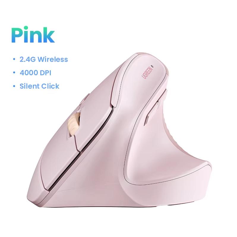 

UGREEN Эргономичная мышь Беспроводная Bluetooth Вертикальная мышь Вертикальный захват Стереоскопическая мышь Свет Звук Офисная мышь