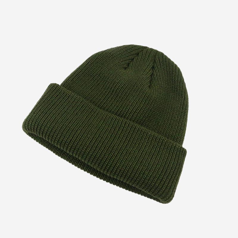 Stylish Hip Hop Colorful Skull Beanie Streetwear Casual Tight Cuffed Solid Color Fisherman Beanie Hat