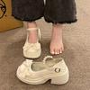 Fashion Comemore Mary Jane Leather Shoes Women's Thick-soled Heightening Single Shoes New Sweet Bow Shallow Mouth Loafers Single Shoes
