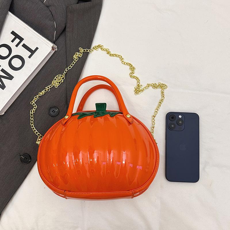Super Popular Pumpkin Bag Niche Personality Handbag Ins Style Hot Girl Chain Crossbody Bag Beautiful Irregular Bag for Women