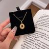 Classic Charm Trend Light Luxury Wire Drawing Ruby Collar Chain Design Inlay Diamonds Oval Necklace Fashion Red Pendant Jewelry