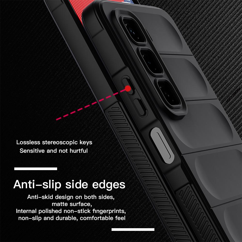 KEYSION Shockproof Matte Phone Case for Infinix Hot 50 4G Anti-skid Soft Silicone Phone Back Cover for Infinix Hot 50 Pro 4G