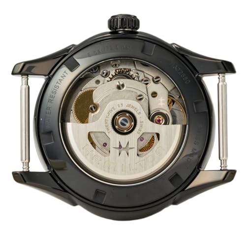 HAMILTON Men's Jazzmaster Watch (H32255730) Automatic, 5 ATM Water Resistant, Sapphire Crystal, Black Dial, Stainless Steel