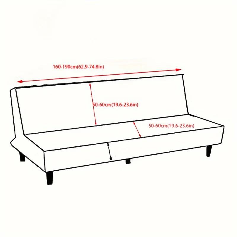 PU Leather Without Armrest Slipcover Elastic Sofa Bed Cover Anti-dirty Folding All-inclusive Couch Cover Pet Furniture Protector