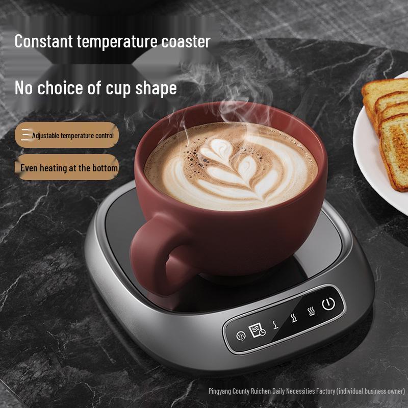 Smart USB-Activated Beverage Warmer with Timer for Desktops – Ideal for Coffee and Milk