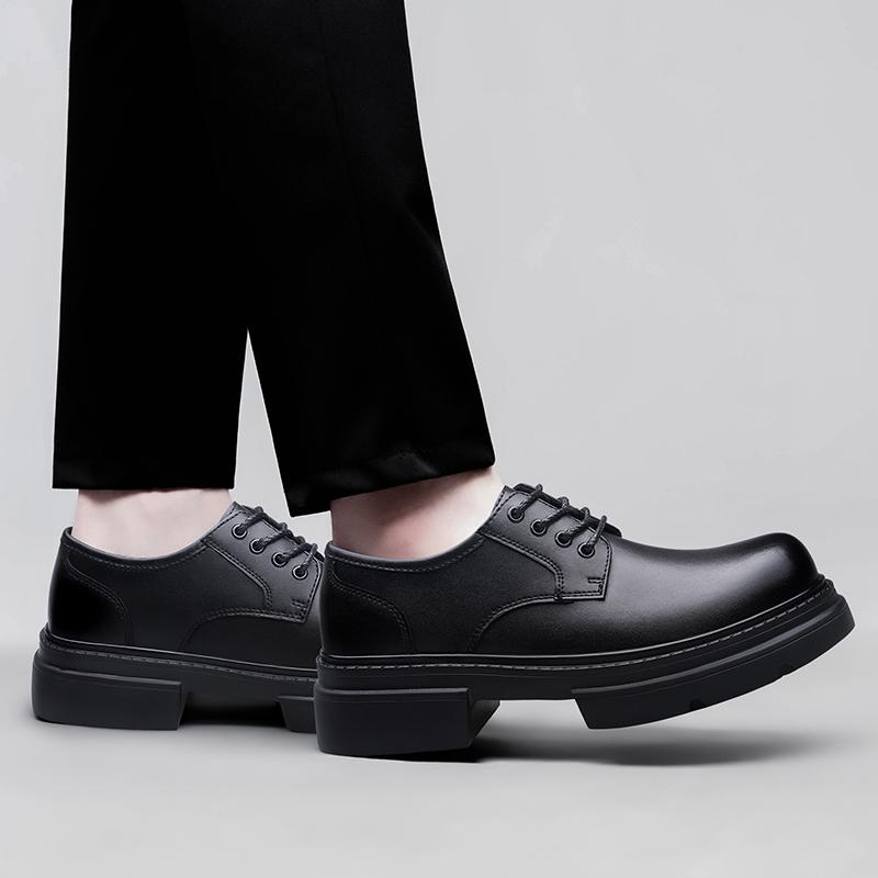 British Style Men's Height Increasing Leather Shoes High-quality Brand Men's Genuine Leather Shoes Office Business Dress Shoes