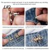 Loose Pants Waist Tightener Six-Leaf Button, Detachable Jeans Button Pin, Adjuster No Sewing Required Buckle Clothing Accessories Nail