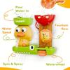 Duckling water play windmill toy with three strong suction cups, a good companion for babies to play in the bathroom