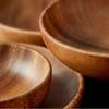 Acacia Wood Dinner Plates for Eating, Wooden Round Charcuterie Boards Serving bowls for Food Dishes Cheese Dessert Salad