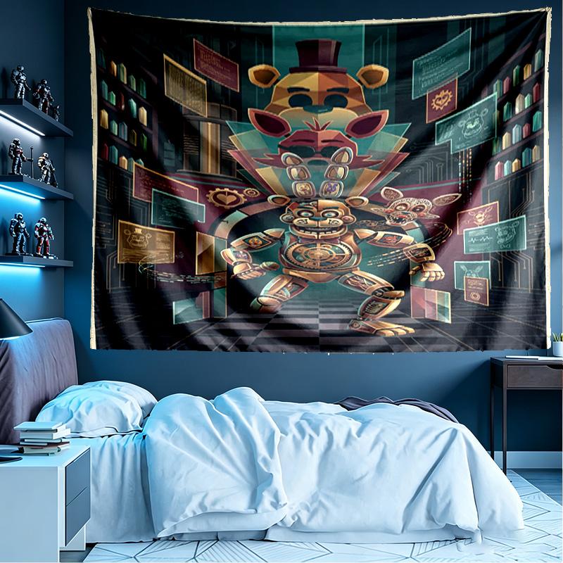 Five Nights At Freddy's Print Tapestry, Lightweight Wall Hanging, for Bedroom, Dorm, Living Room, Home Art Decor, Birthday Christmas Gift for Friends