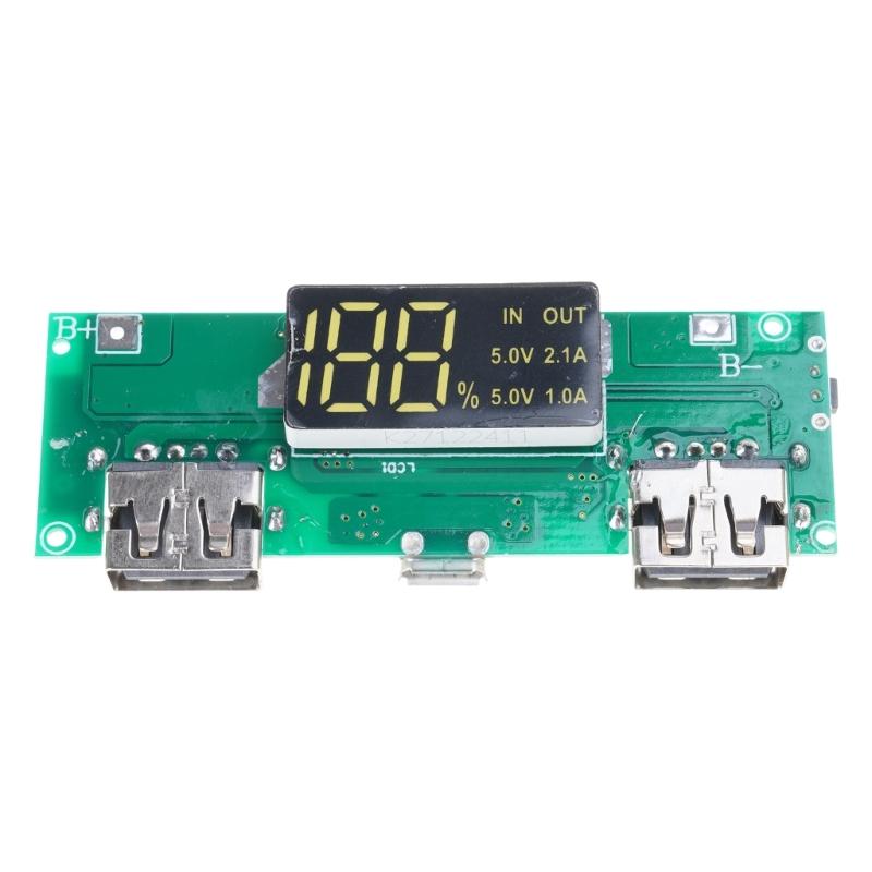 Compactly 18650 Lithiums Battery Charge Board Micros/USB C/Lightn Output 5V 2.4A for DIY Mobile Powerbanks Projects
