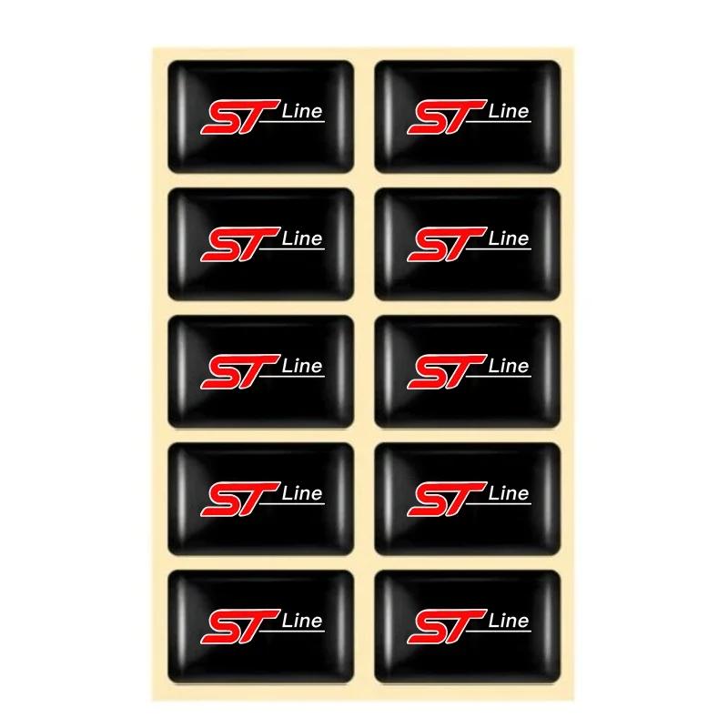 

New 2026 Car Sticker Ford New 2025 Hot 10Pcs Car Styling 3D Epoxy Car Steering Wheel Dashboard Decoration Stickers For Ford Fies