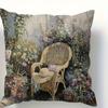 Pastoral Style Garden Oil Painting Pillowcasesuitable For Sofa Car Bedroom Decorative Cushion Cover Pillow Cover