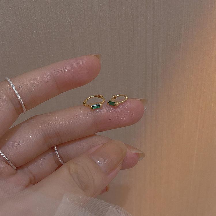 Gold-Plated Diamond Set Sterling Silver Ear Cuffs - Women's Versatile Luxury Earrings