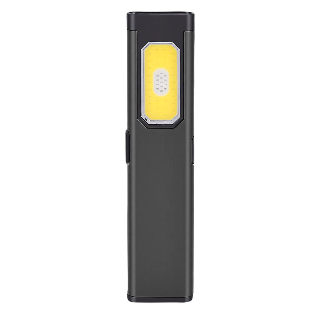 Magnetic EDC Flashlight Waterproofing 5 Gears Lighting Adjustable Portable Flat Pocket Flashlight for Camping Black