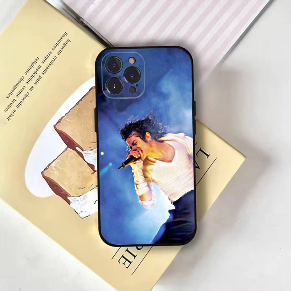 

1pc Singer Michael Jackson Phone Case For iPhone17,16,15,14,13,12,11 Plus,Pro Max,Soft Black Cover iPhone12PRO