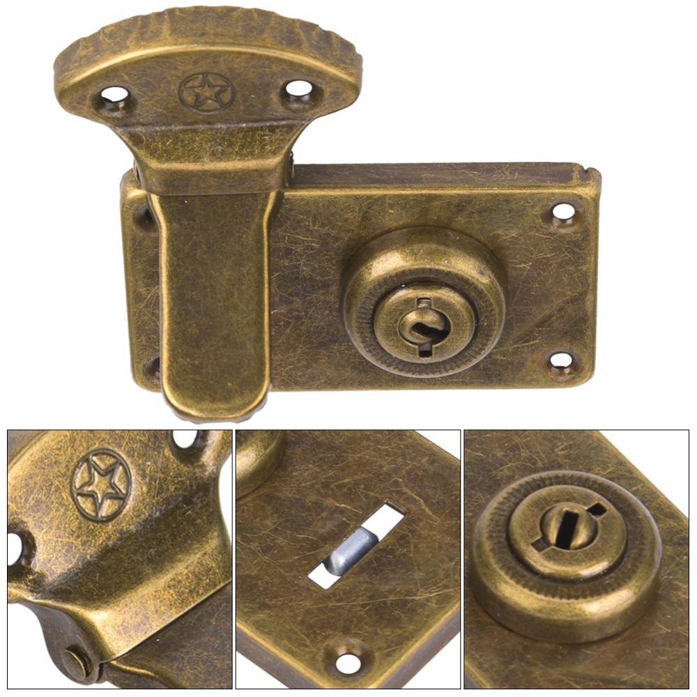 2pcs Antique Lock Wooden Box Hasp Heavy Duty Furniture Accessories For Chests & Trunks
